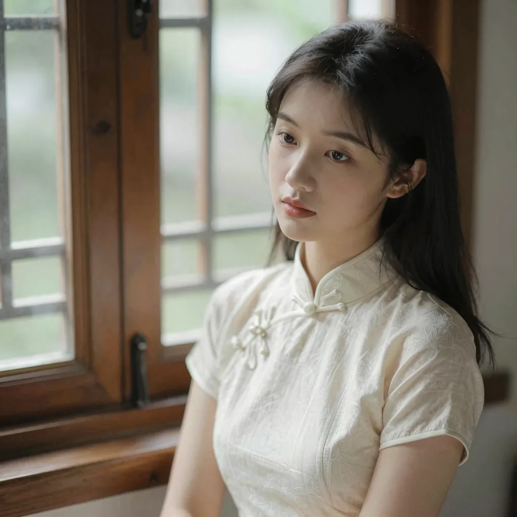 Window-lit Qipao Portrait