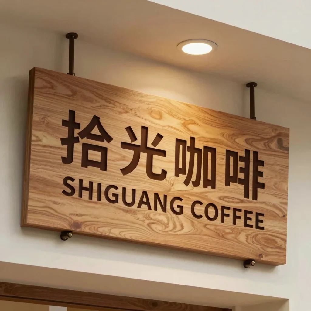 Bilingual Cafe Sign