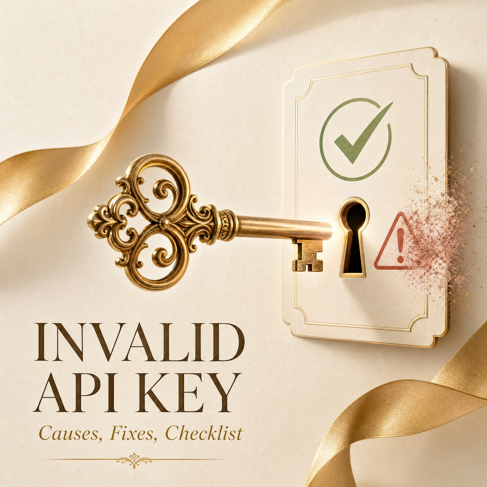 Invalid API Key Errors: Causes, Fixes & Setup Checklist