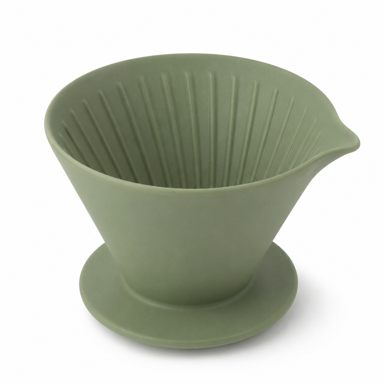 Top-down angle variant of the same dripper on white