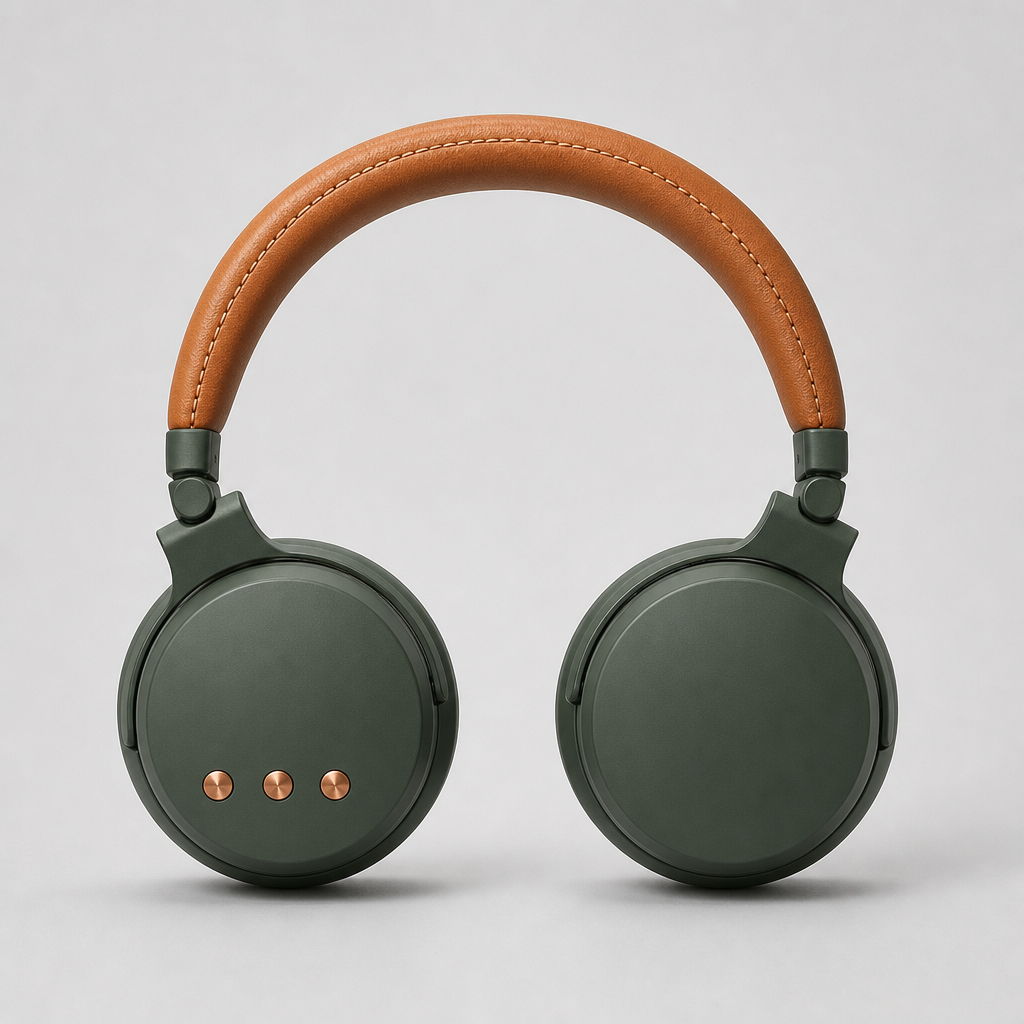 GPT Image 2 headphone product photo with both earcups facing the viewer