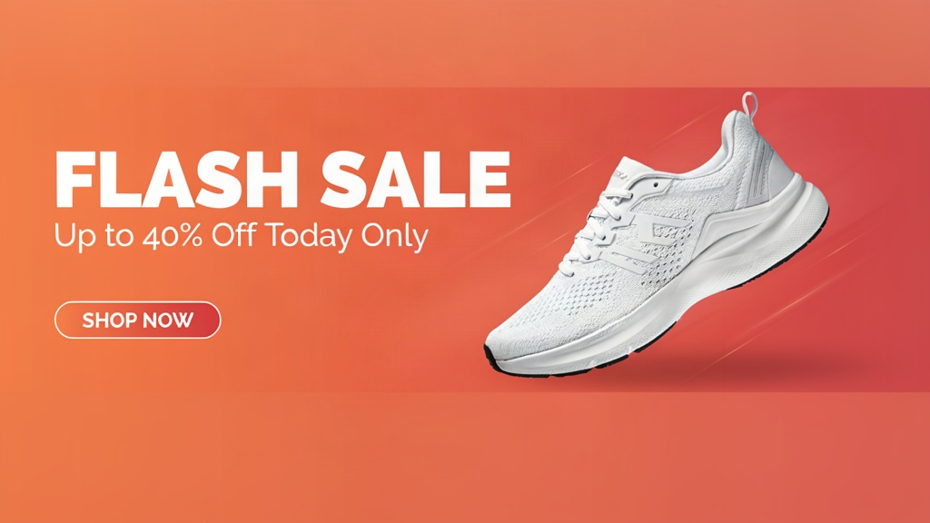 Flash sale banner with 24 hours only and 50 percent off tag generated by Ideogram V4