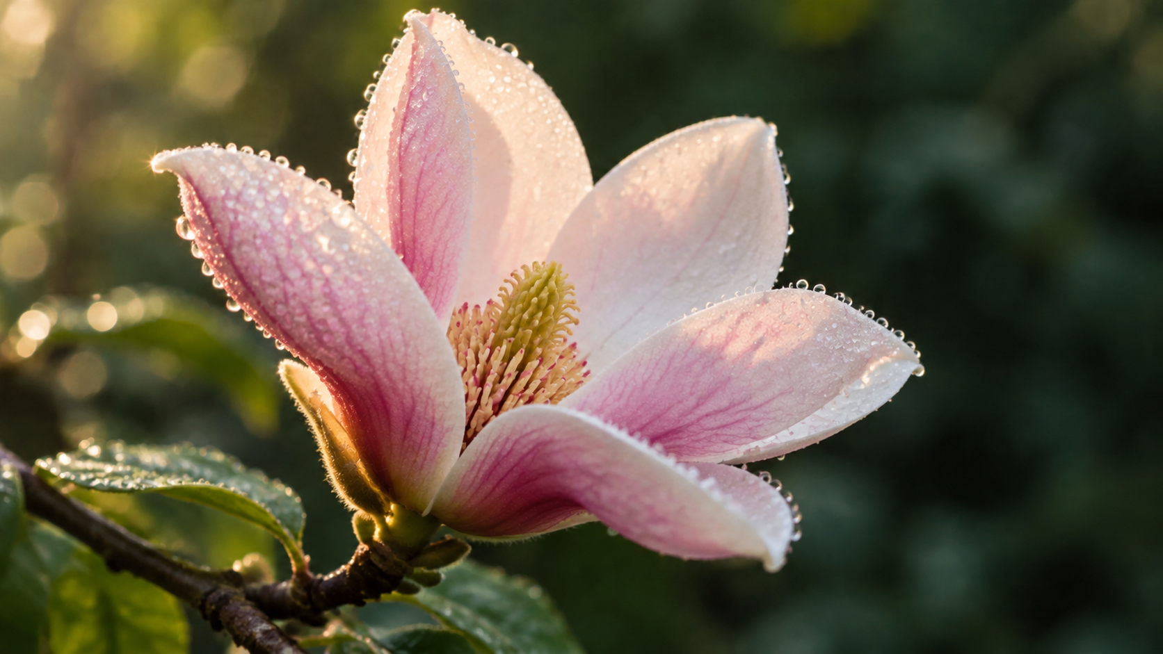 Last frame — the same magnolia fully bloomed
