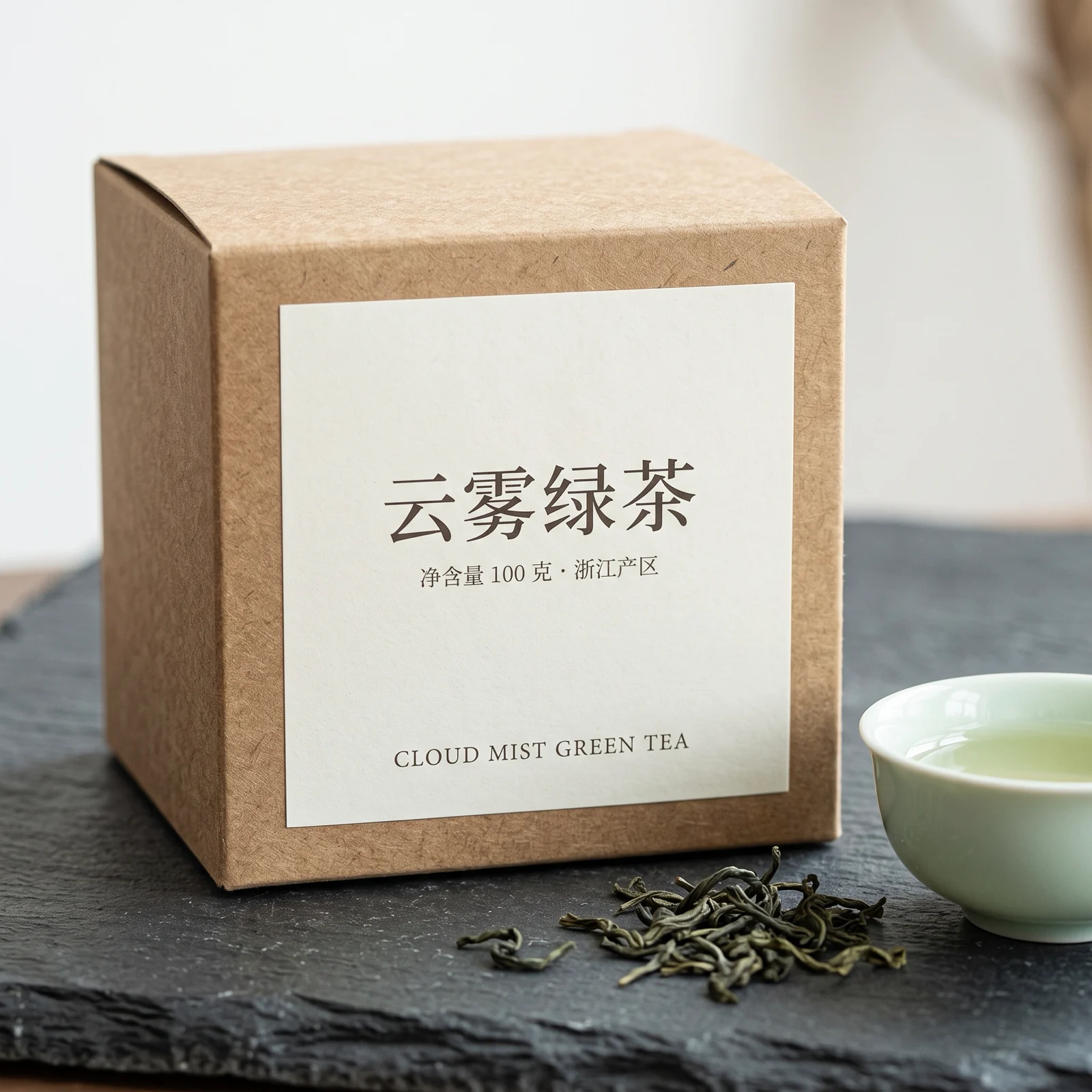 Nano Banana 2.1: the same tea box with a lighter, more spacious label and the same three lines