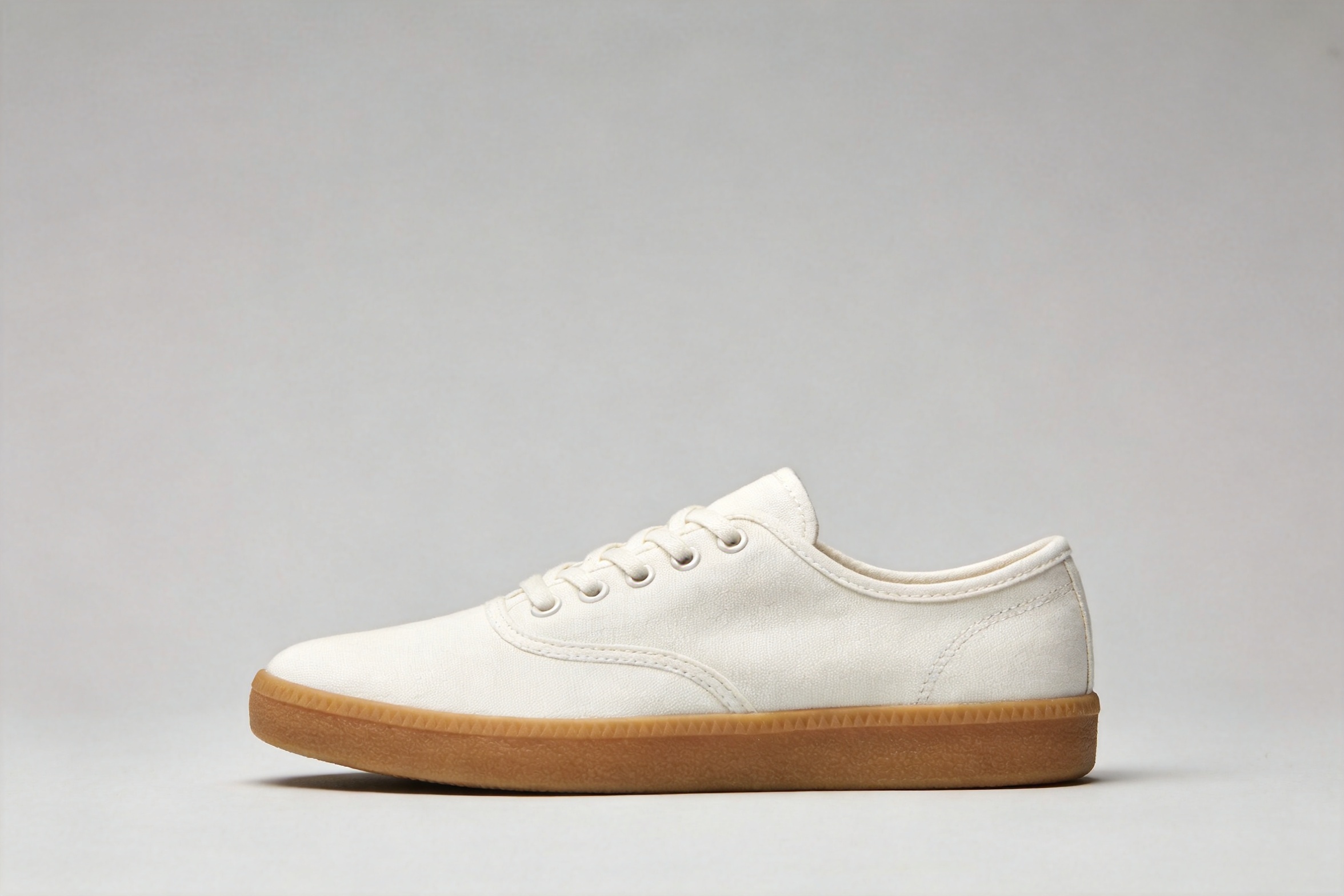 Source: white canvas sneaker product shot on gray background