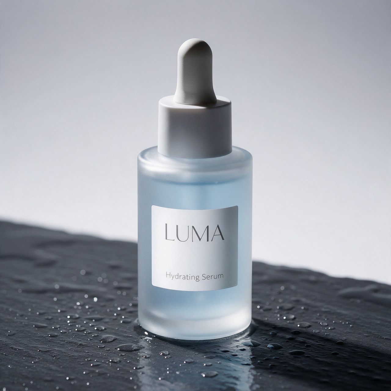 Seedream 5.0 Pro serum bottle on a clean bright studio background