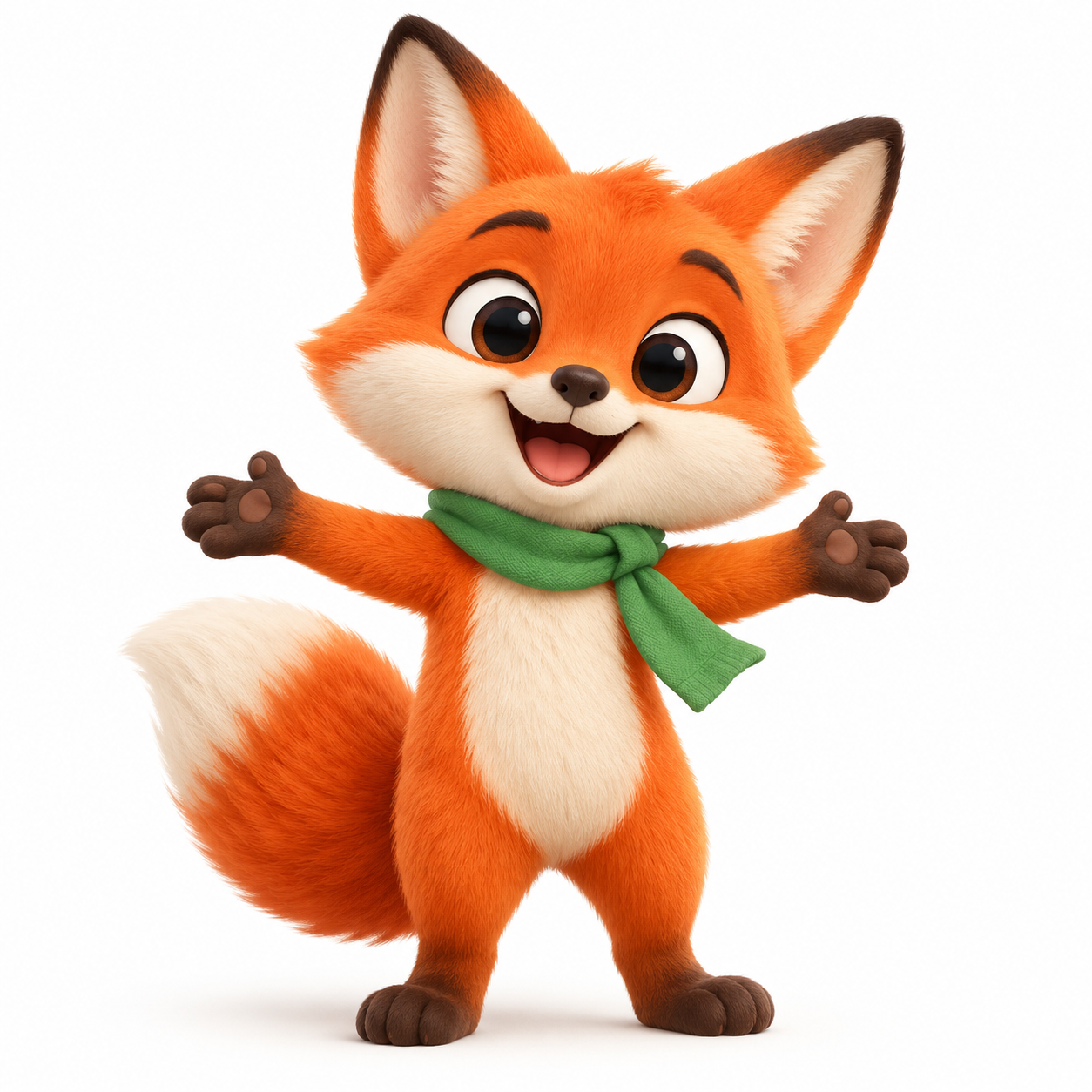 Reference 1: orange cartoon fox mascot