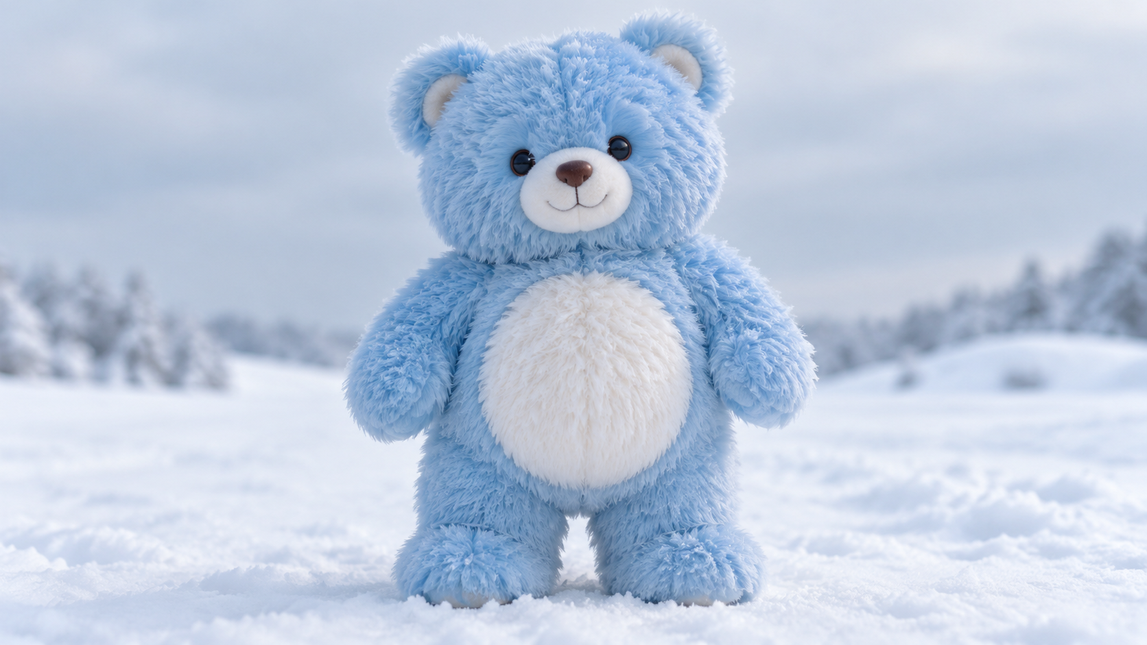 Blue plush bear reference still
