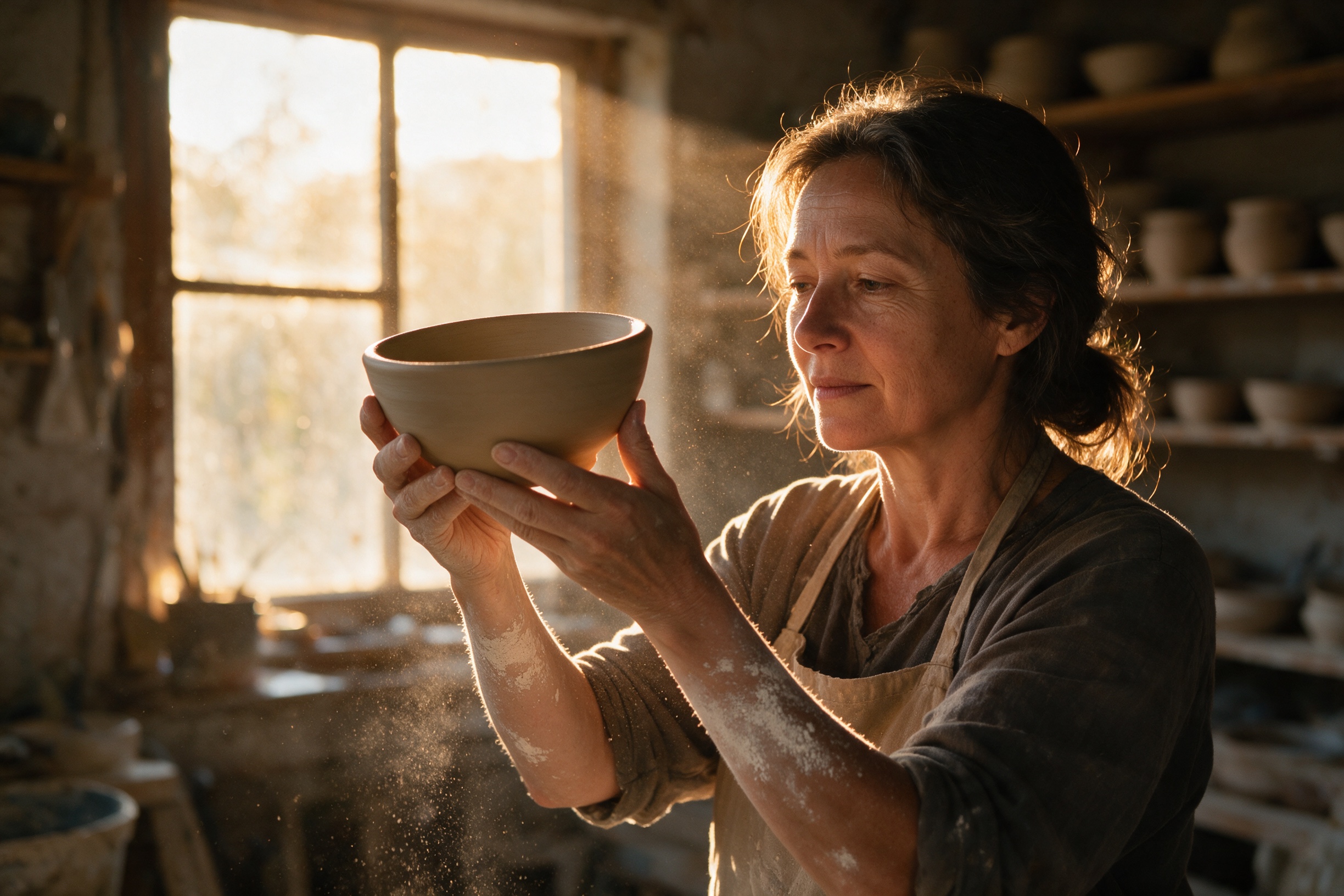 Keep natural texture in an environmental portrait