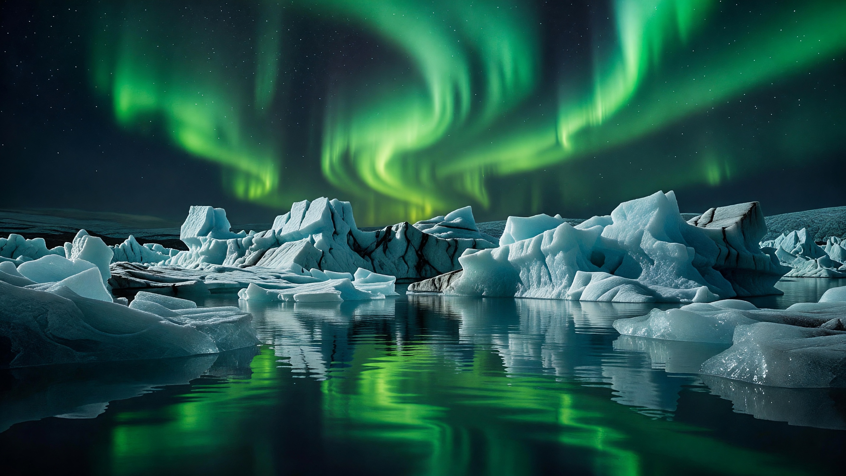 Aurora Ice Lagoon