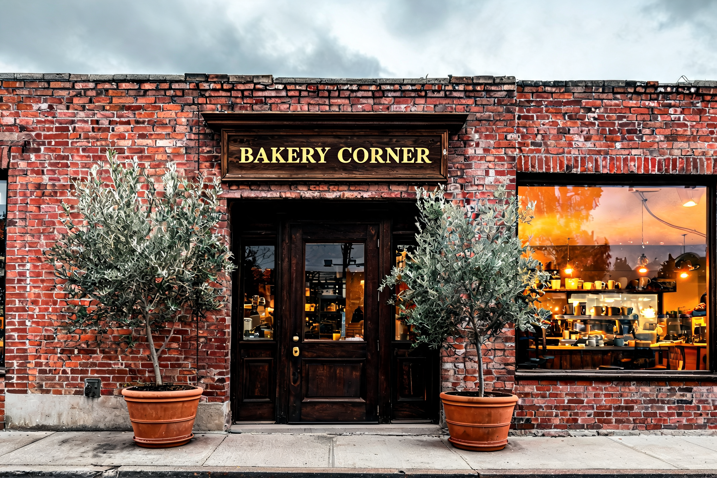Rewrite a storefront sign in place · After