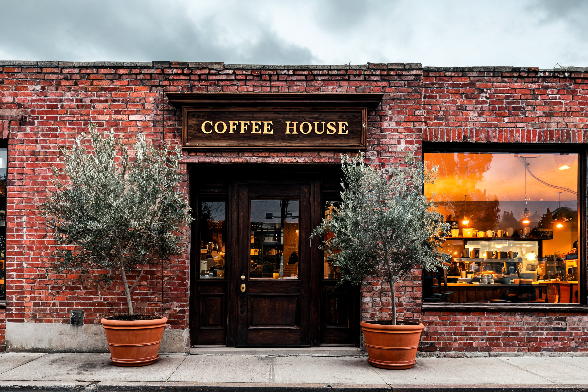 Rewrite a storefront sign in place · Before