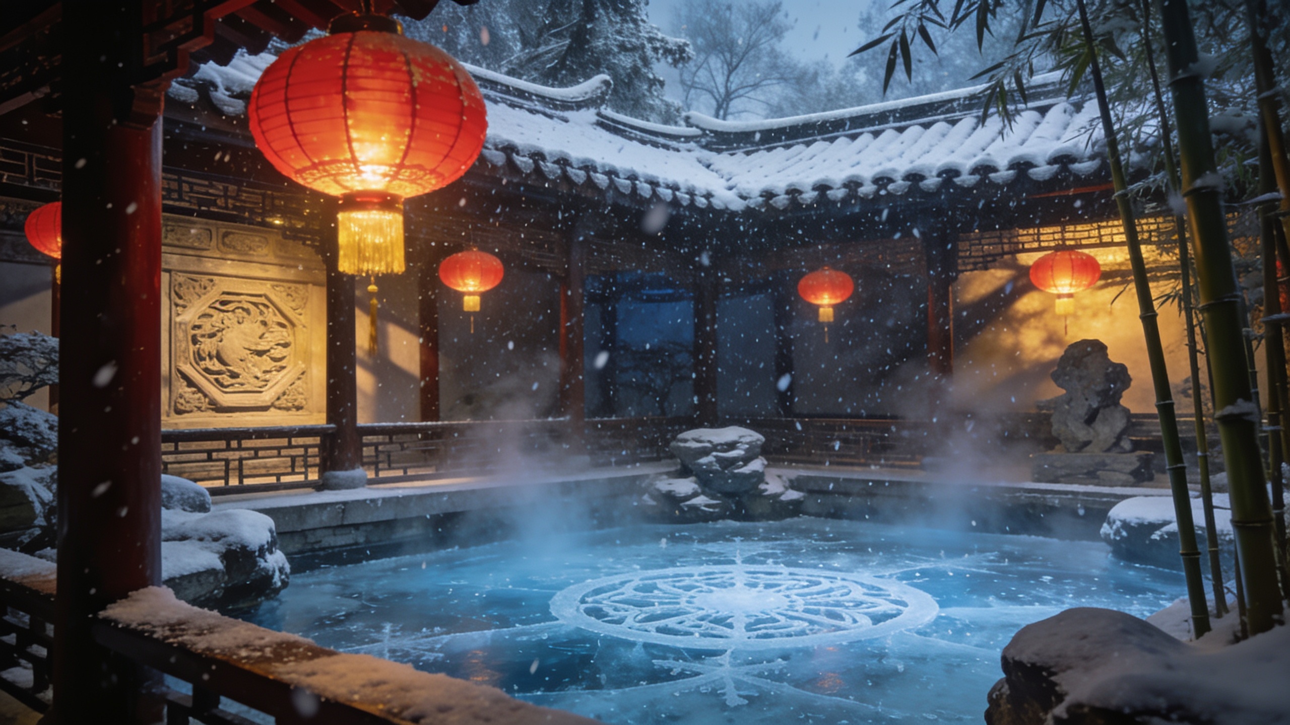 Garden in Snow