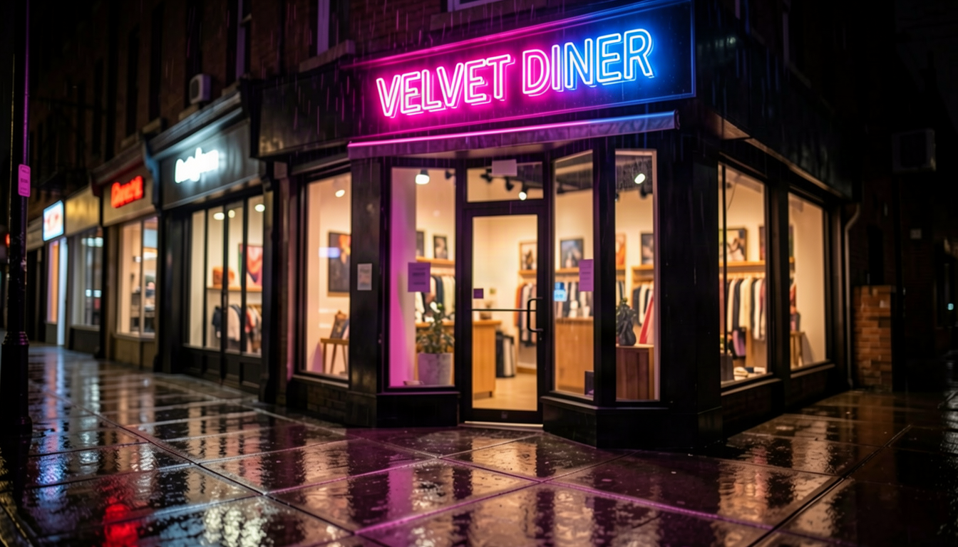 Rewrite neon text without moving the storefront · After