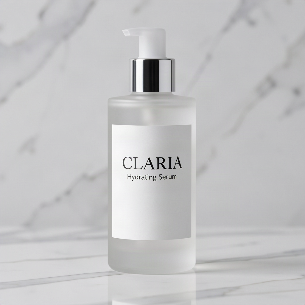 Build a labeled skincare product shot