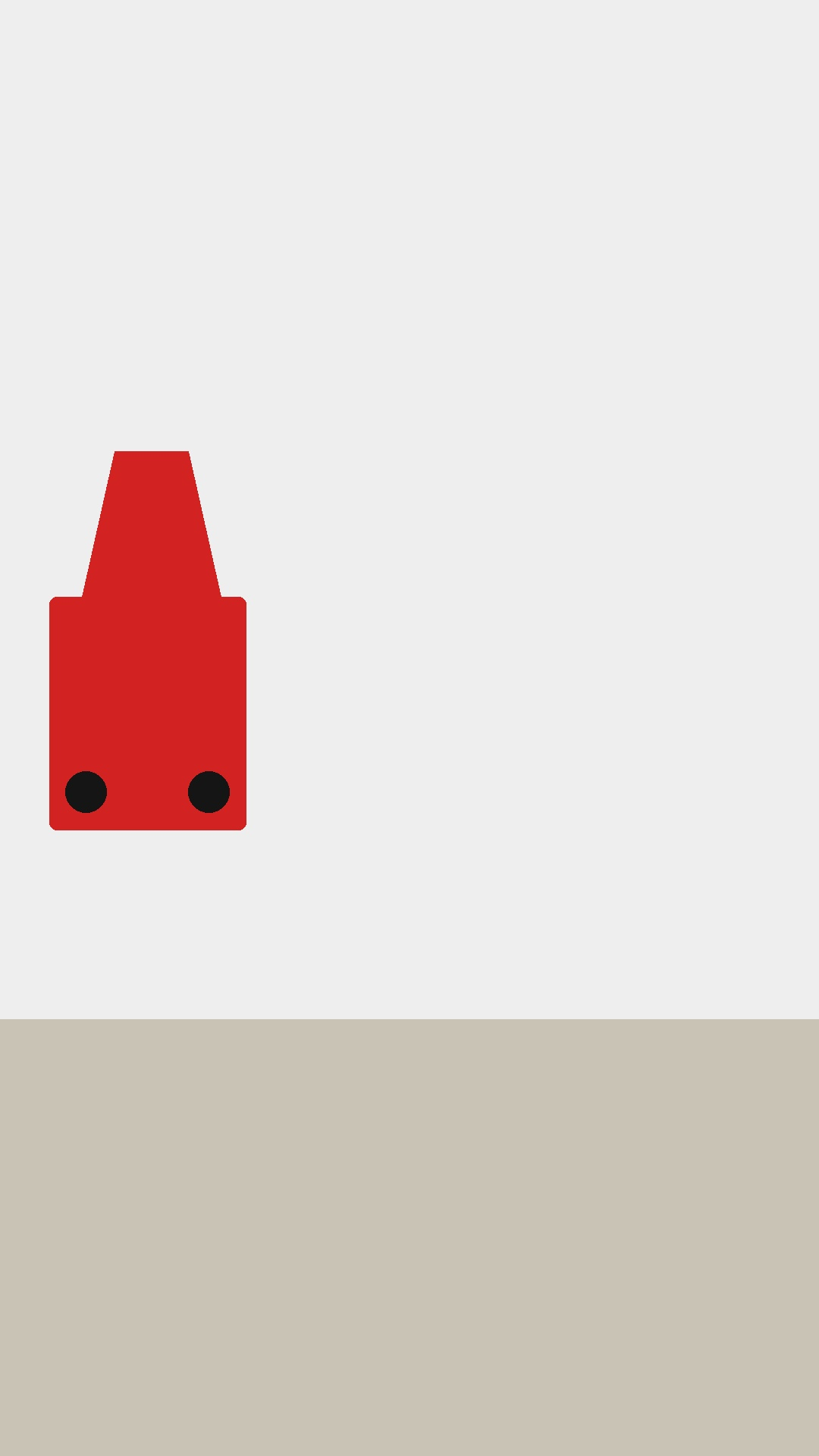 First frame: red toy car on the left