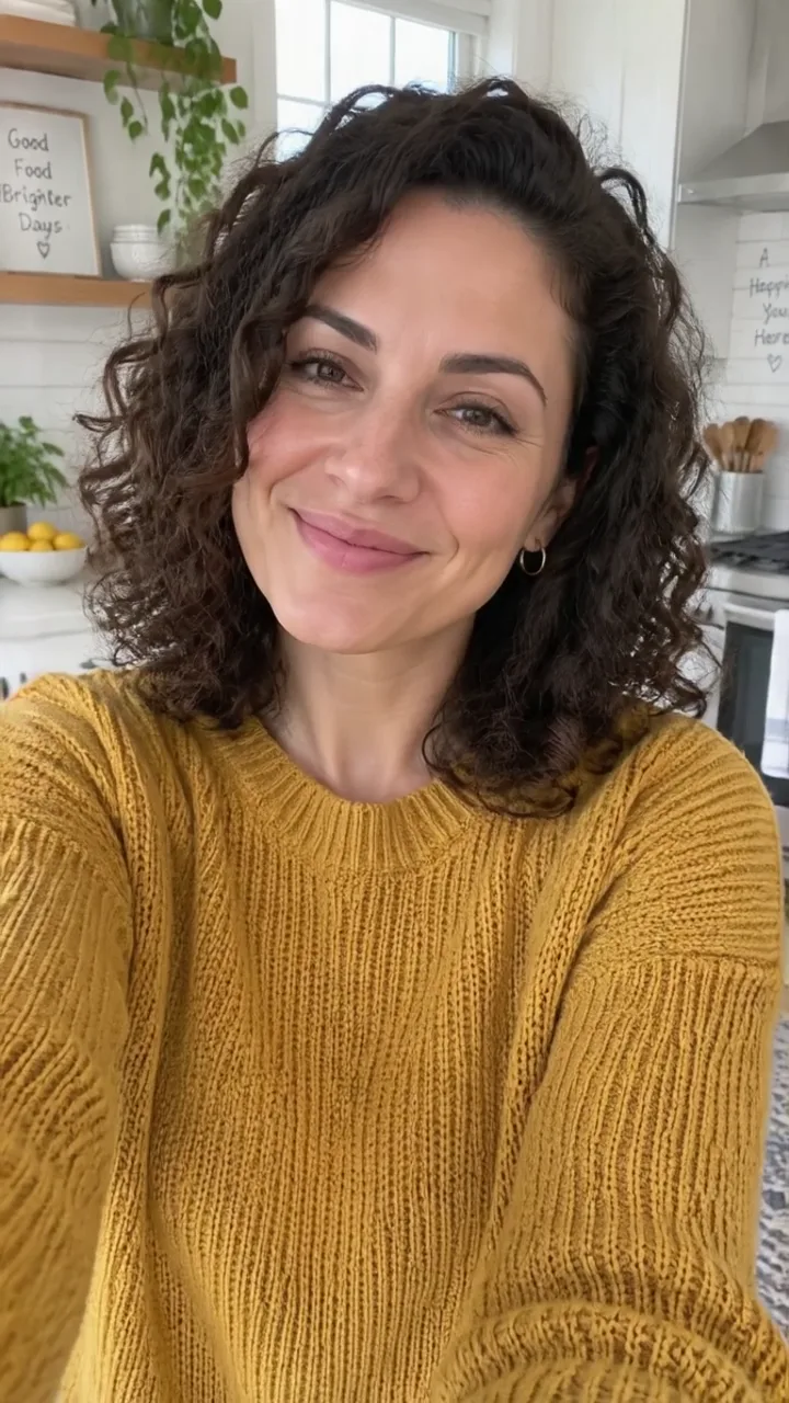 Presenter talking in a kitchen