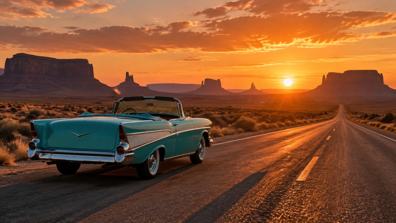 Desert road convertible First frame