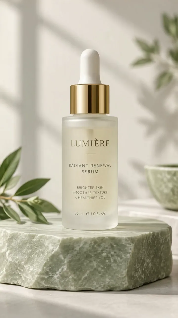 Serum bottle from a product photo