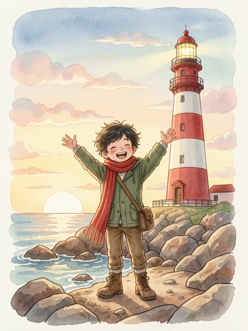 The lighthouse at dawn