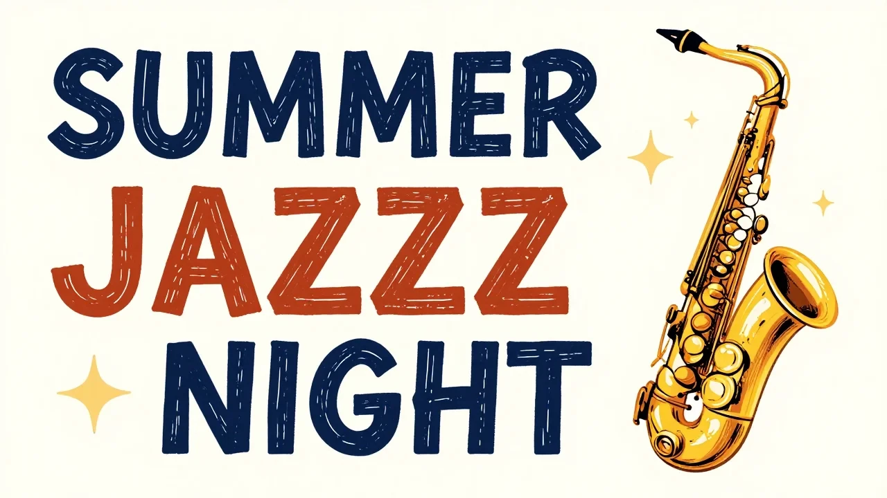 SUMMER JAZZ NIGHT 手绘海报
