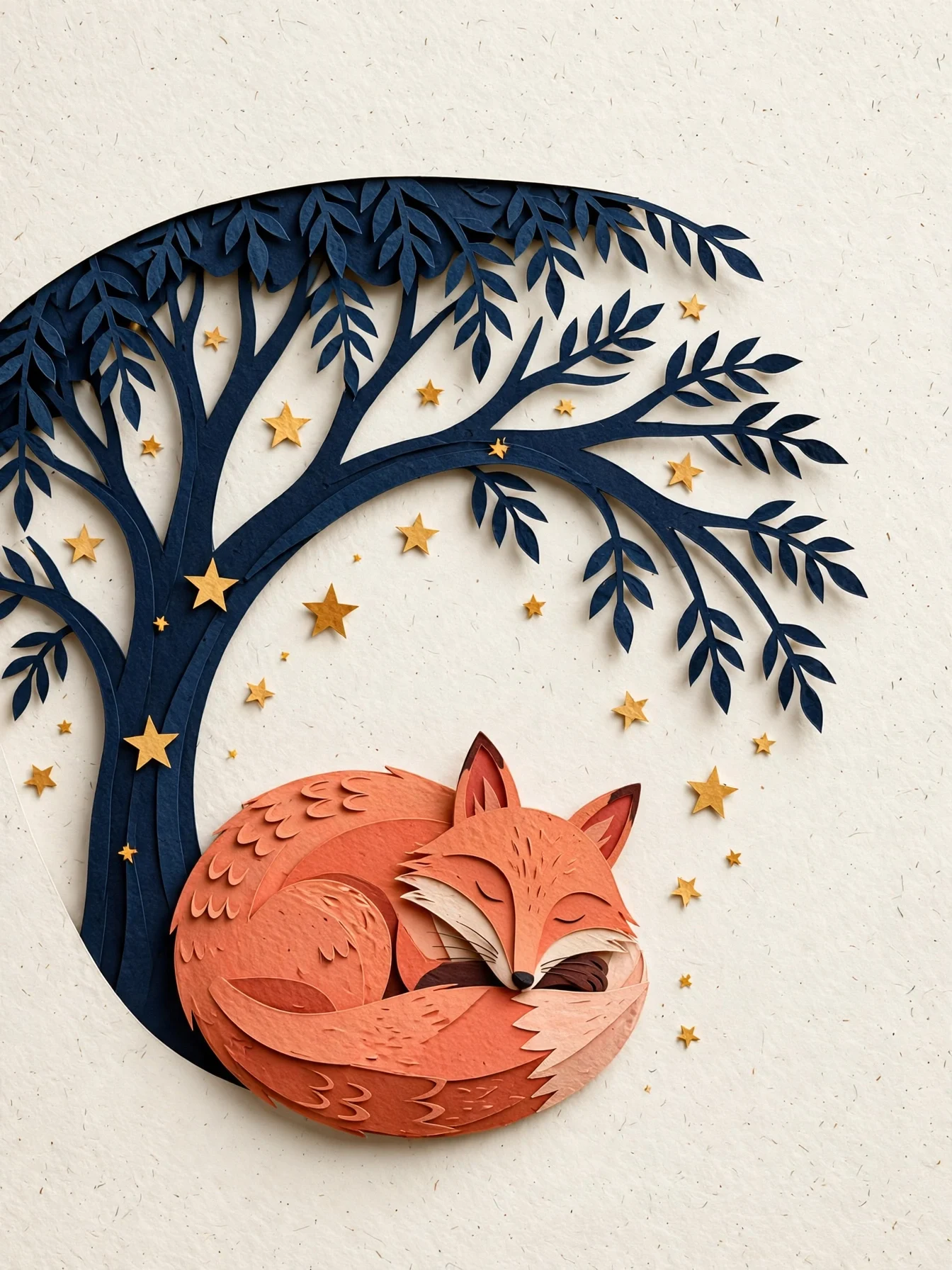 Build a story atmosphere with paper-cut texture