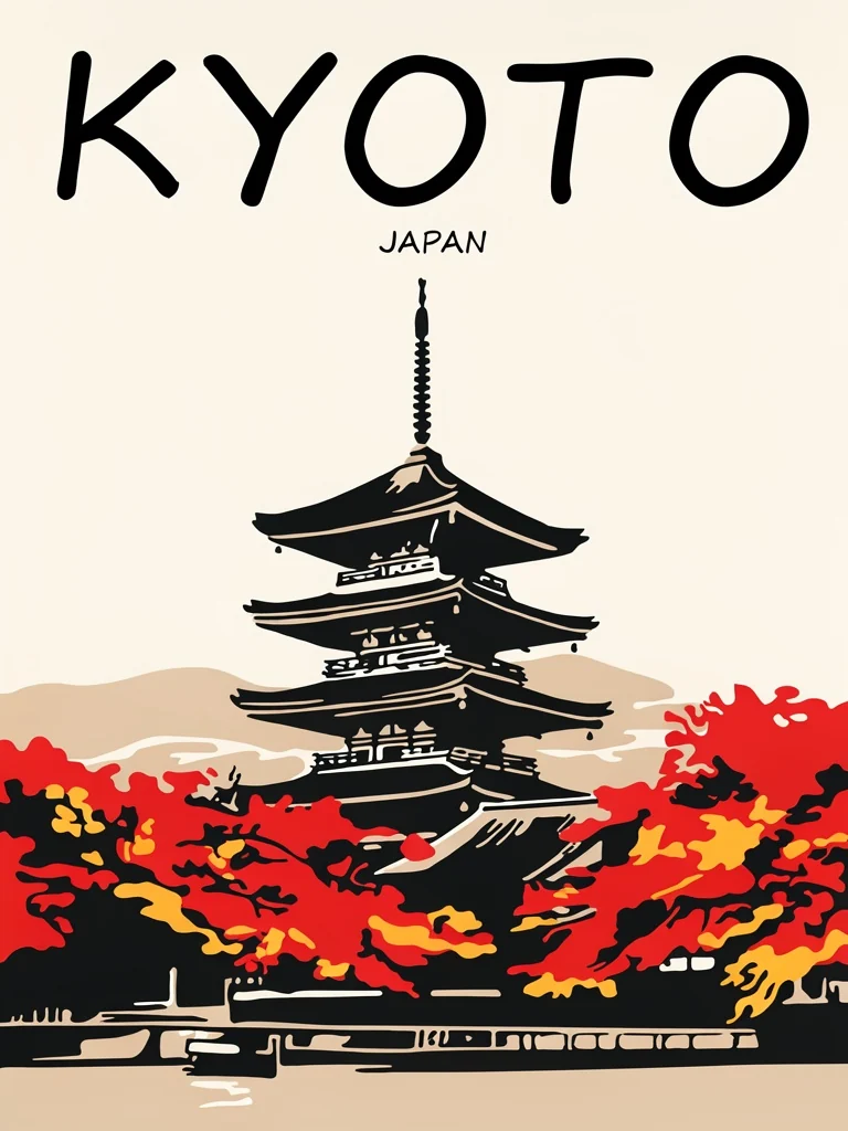 Kyoto Travel Poster