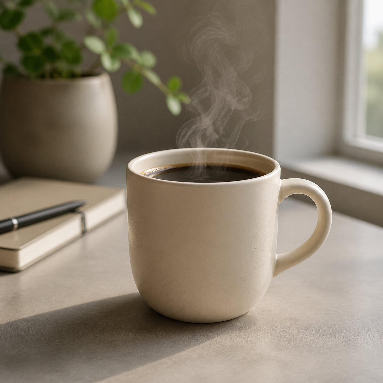 Ceramic Mug with Steam