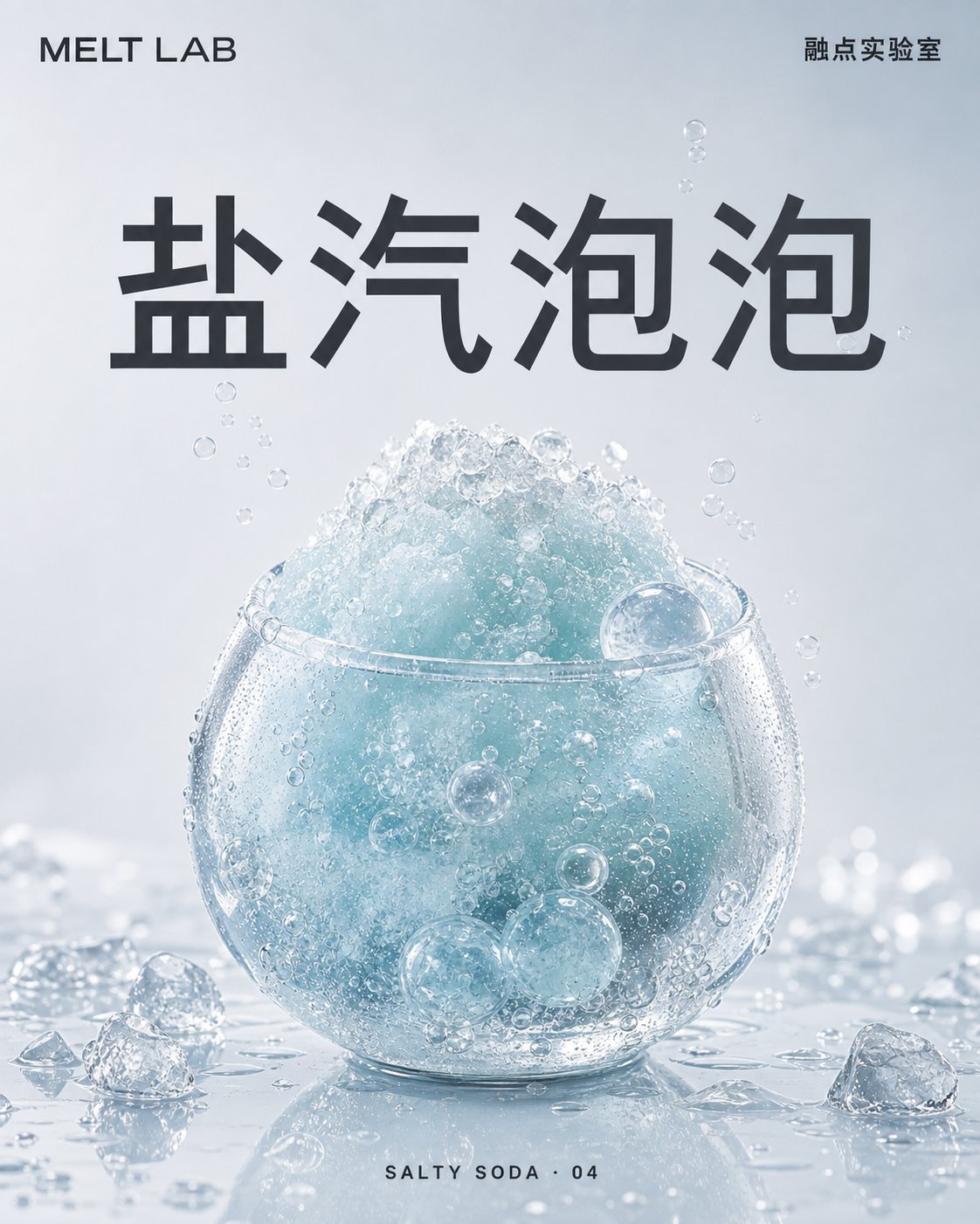 把盛夏味道做成冷感实验海报，作品 4