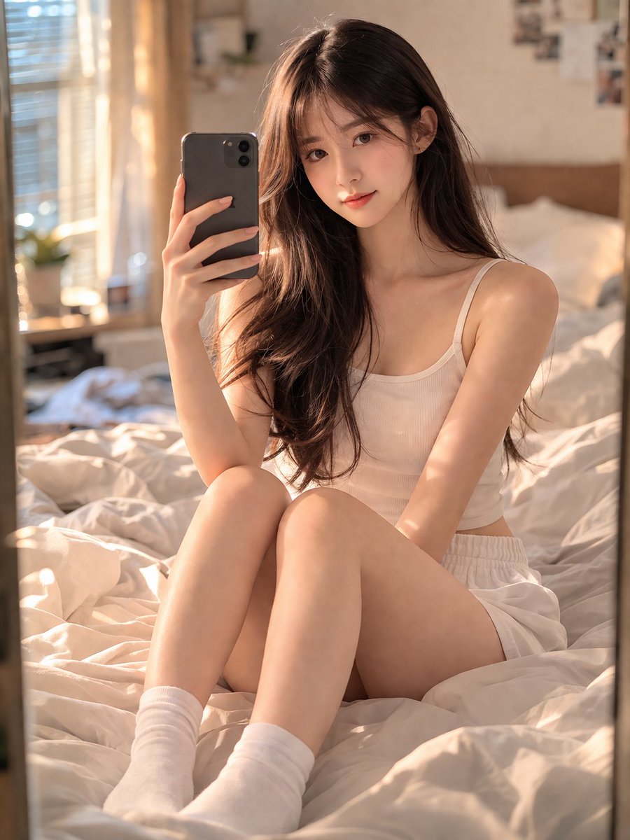 卧室镜自拍人像,作品 1