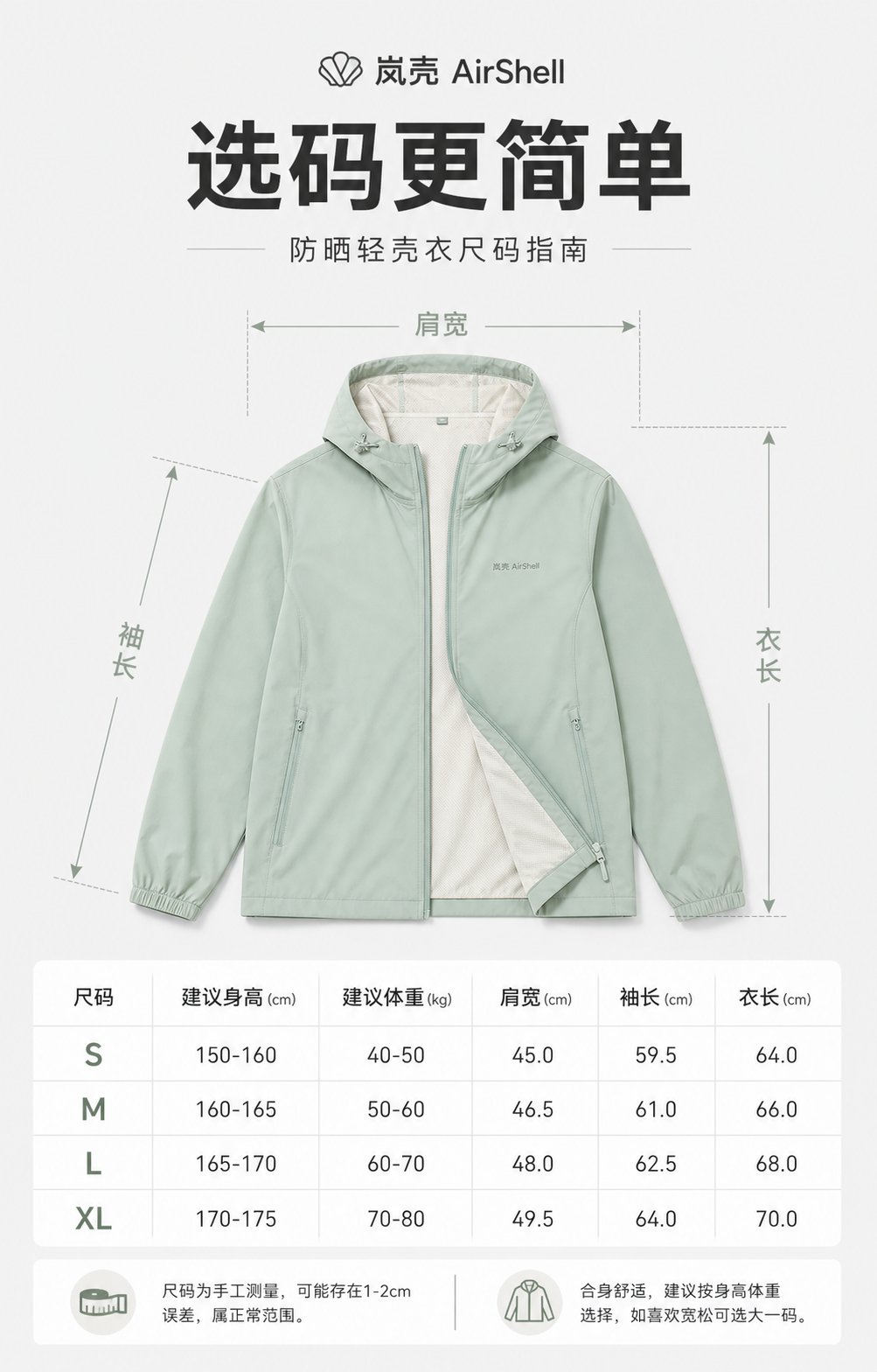 用四张图回答防晒衣购买问题,作品 4