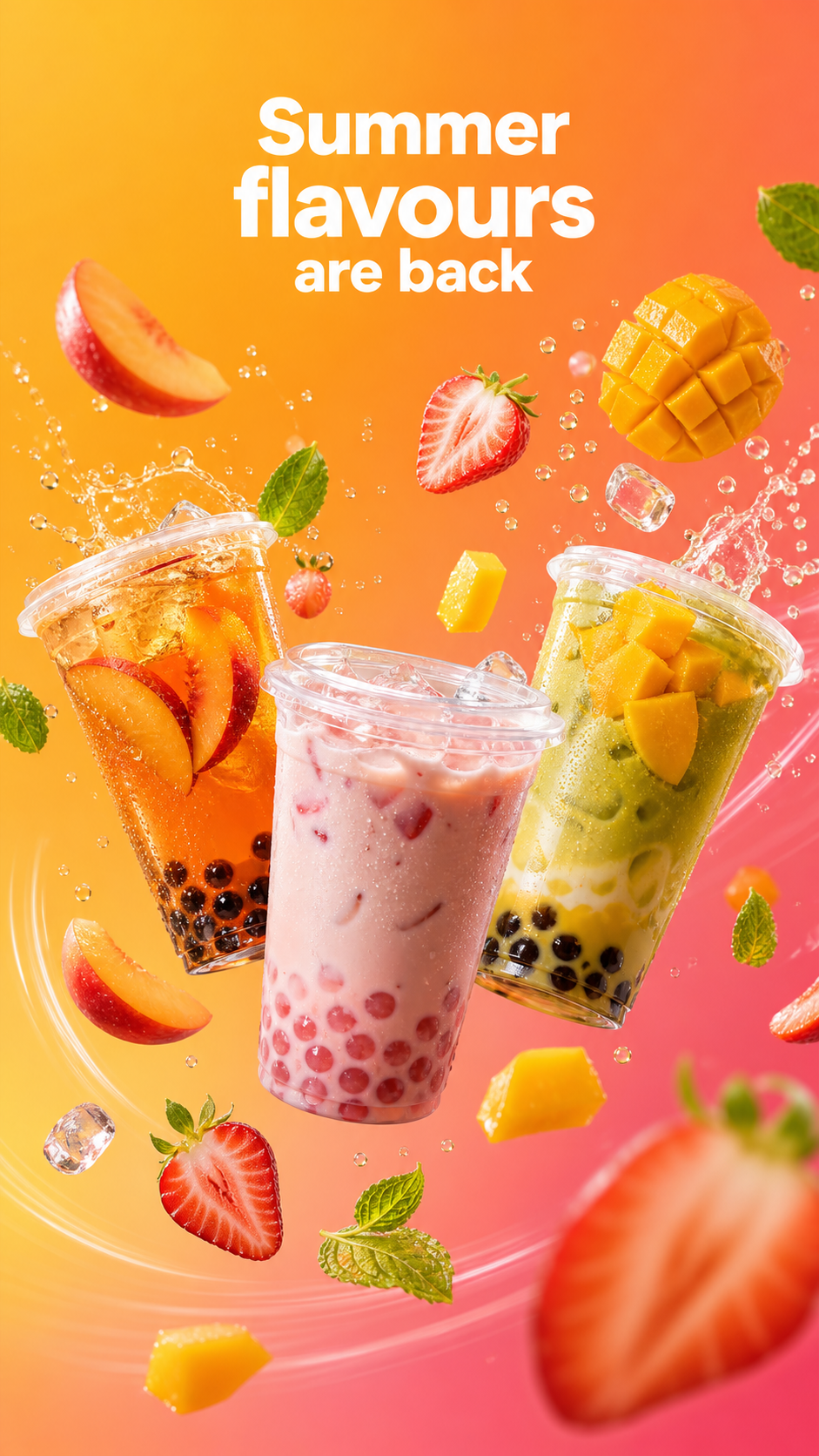 Vertical — Bubble Tea Summer Menu