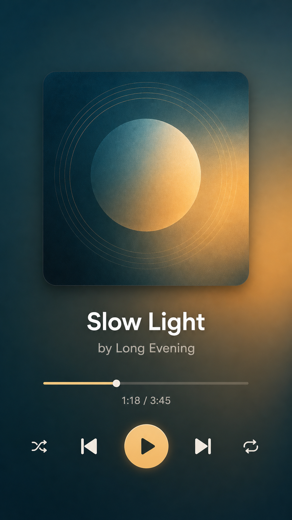 Music Player Now-Playing Screen