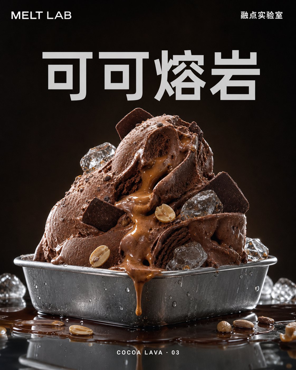 把盛夏味道做成冷感实验海报，作品 3