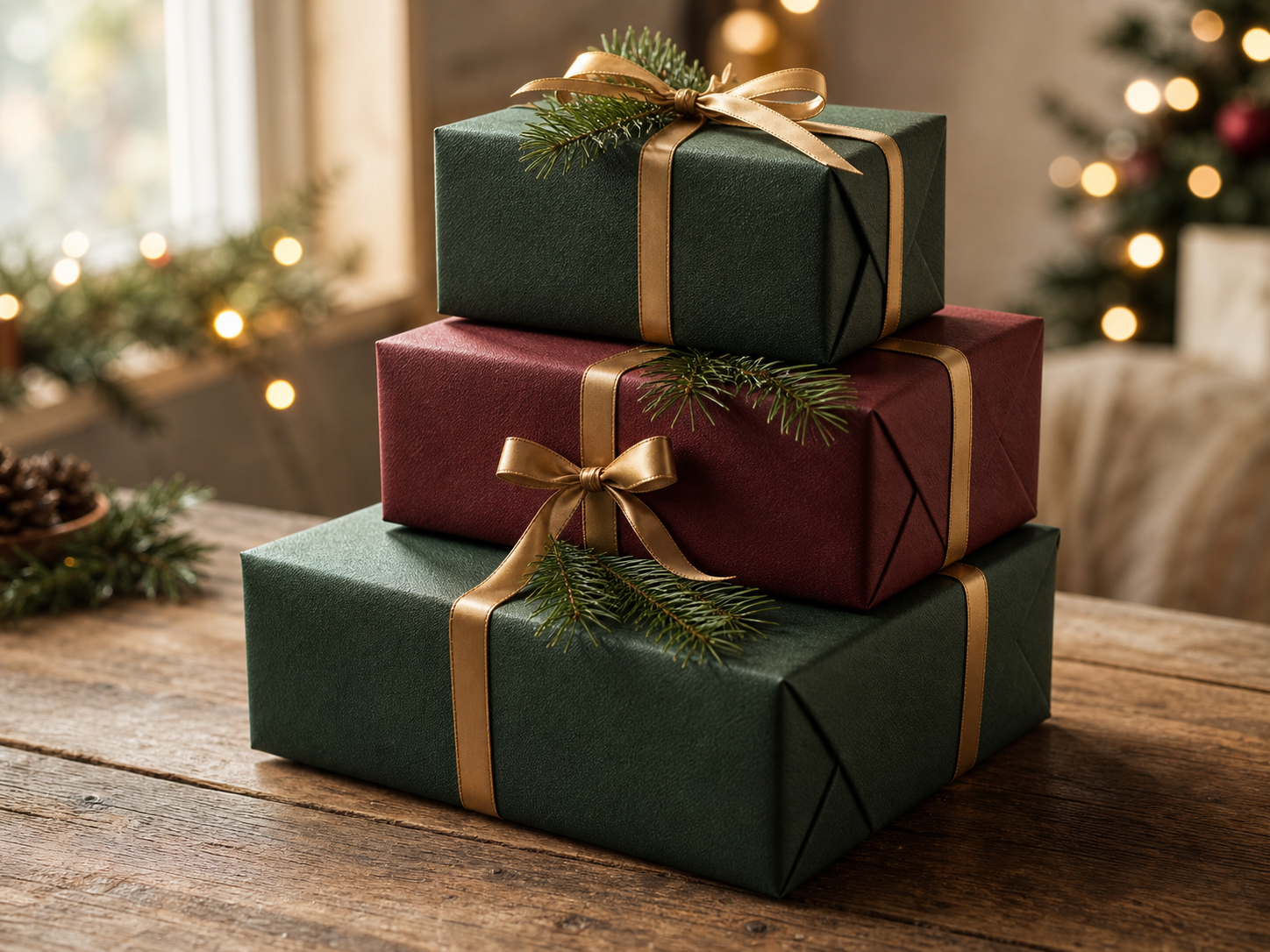 Holiday Gift Box Stack