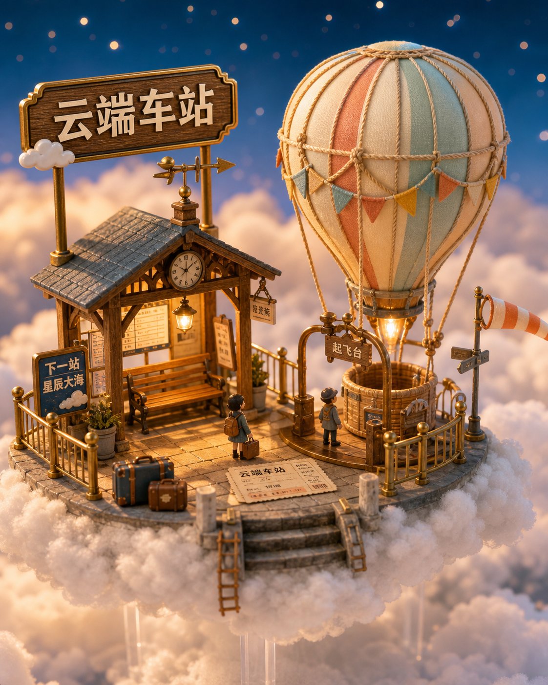 Miniature place dioramas, output 2