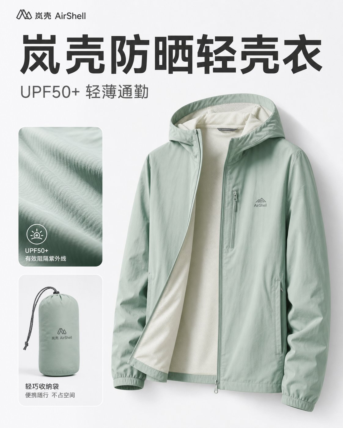 用四张图回答防晒衣购买问题,作品 1