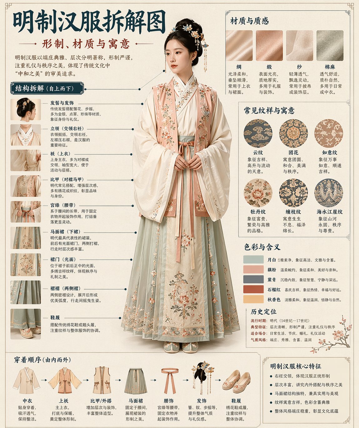 博物馆式汉服拆解信息图