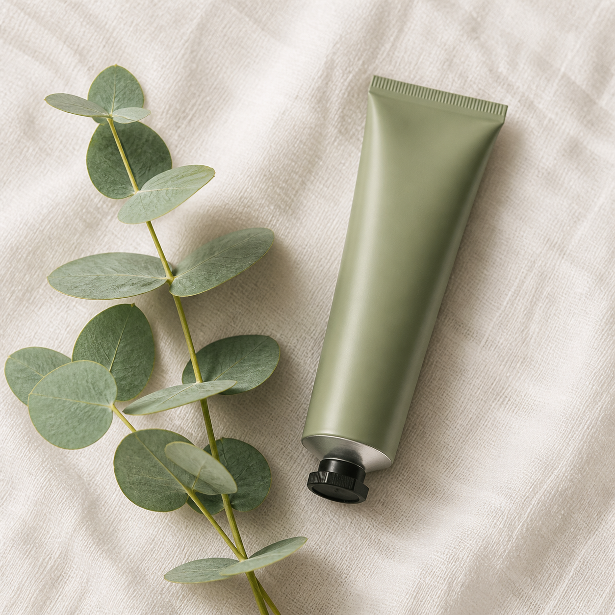 Hand Cream Tube with Botanical Sprig