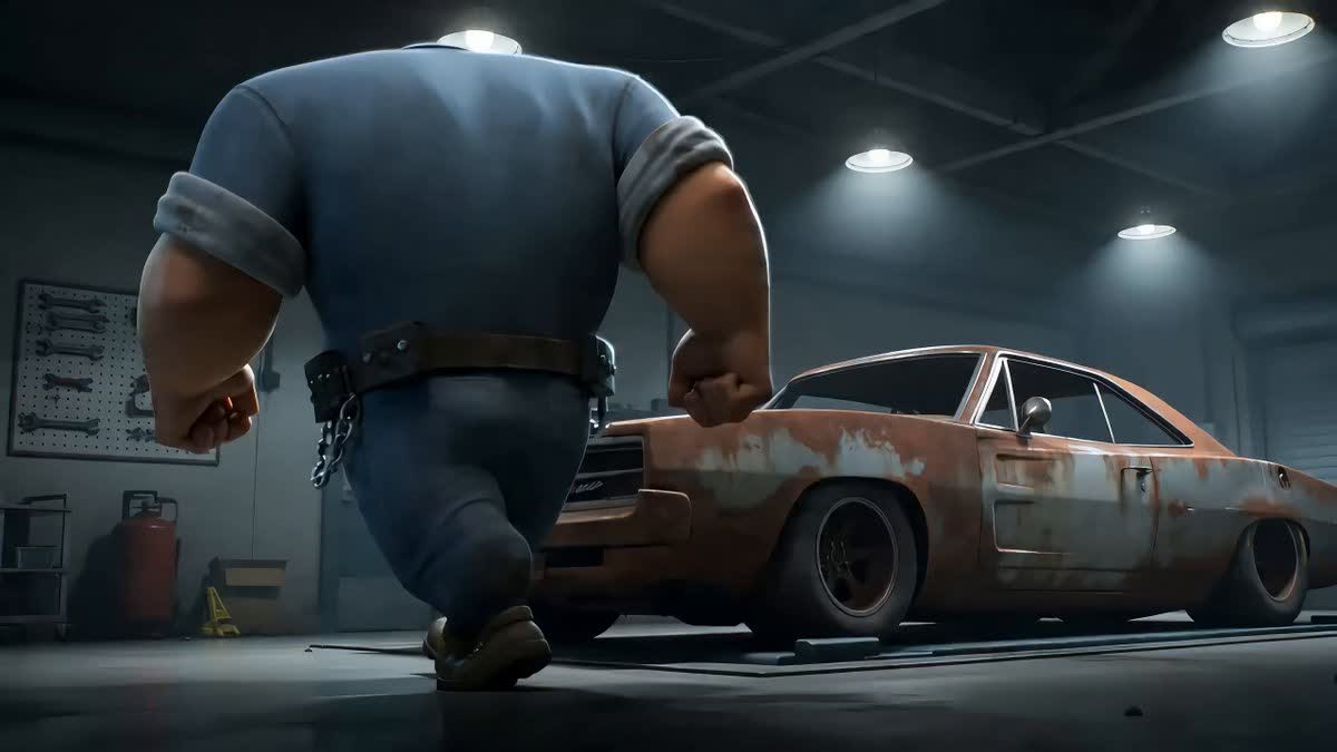 Watch a grease-stained mechanic fix