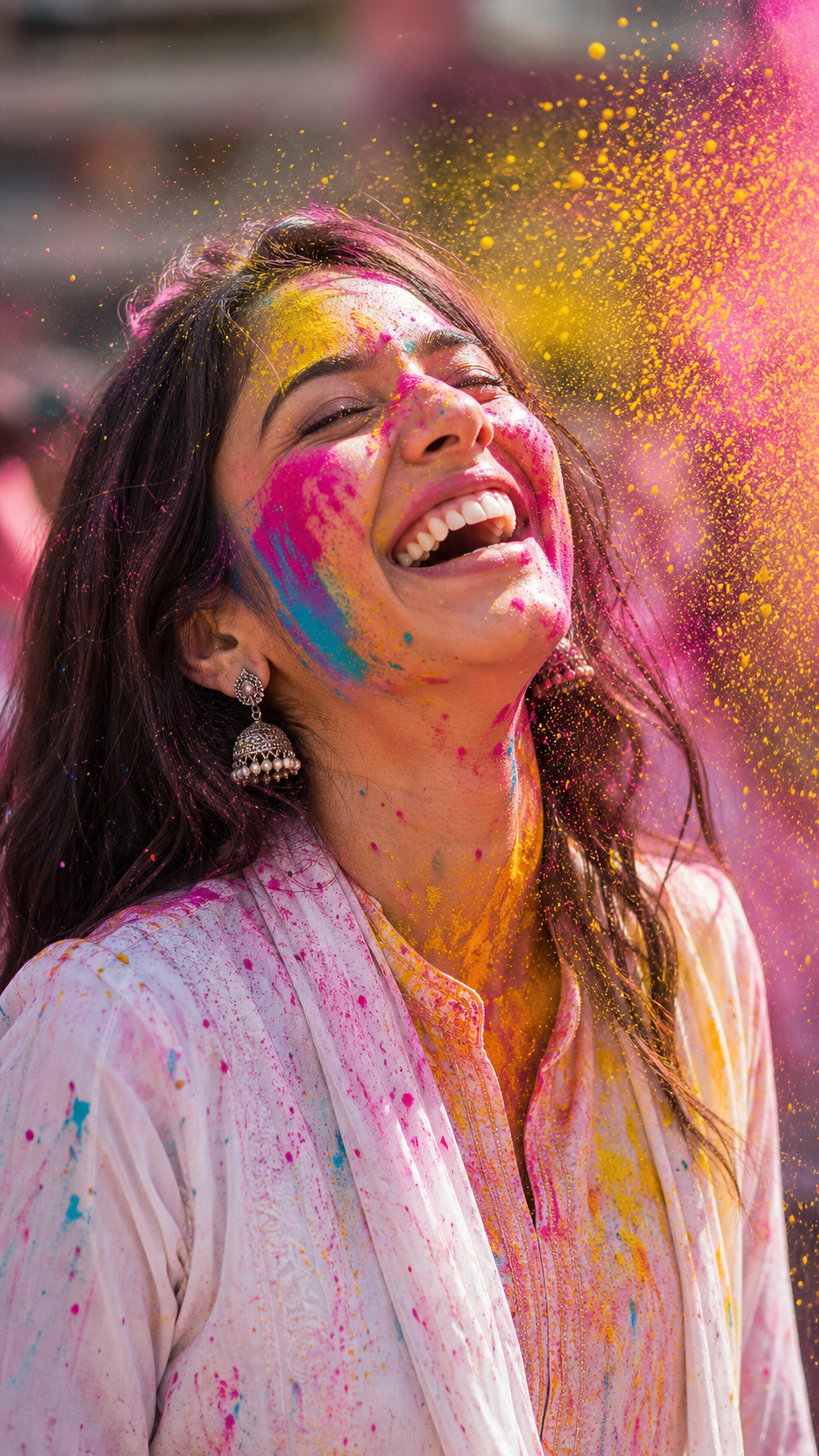 Festival Portrait — Holi Color Powder