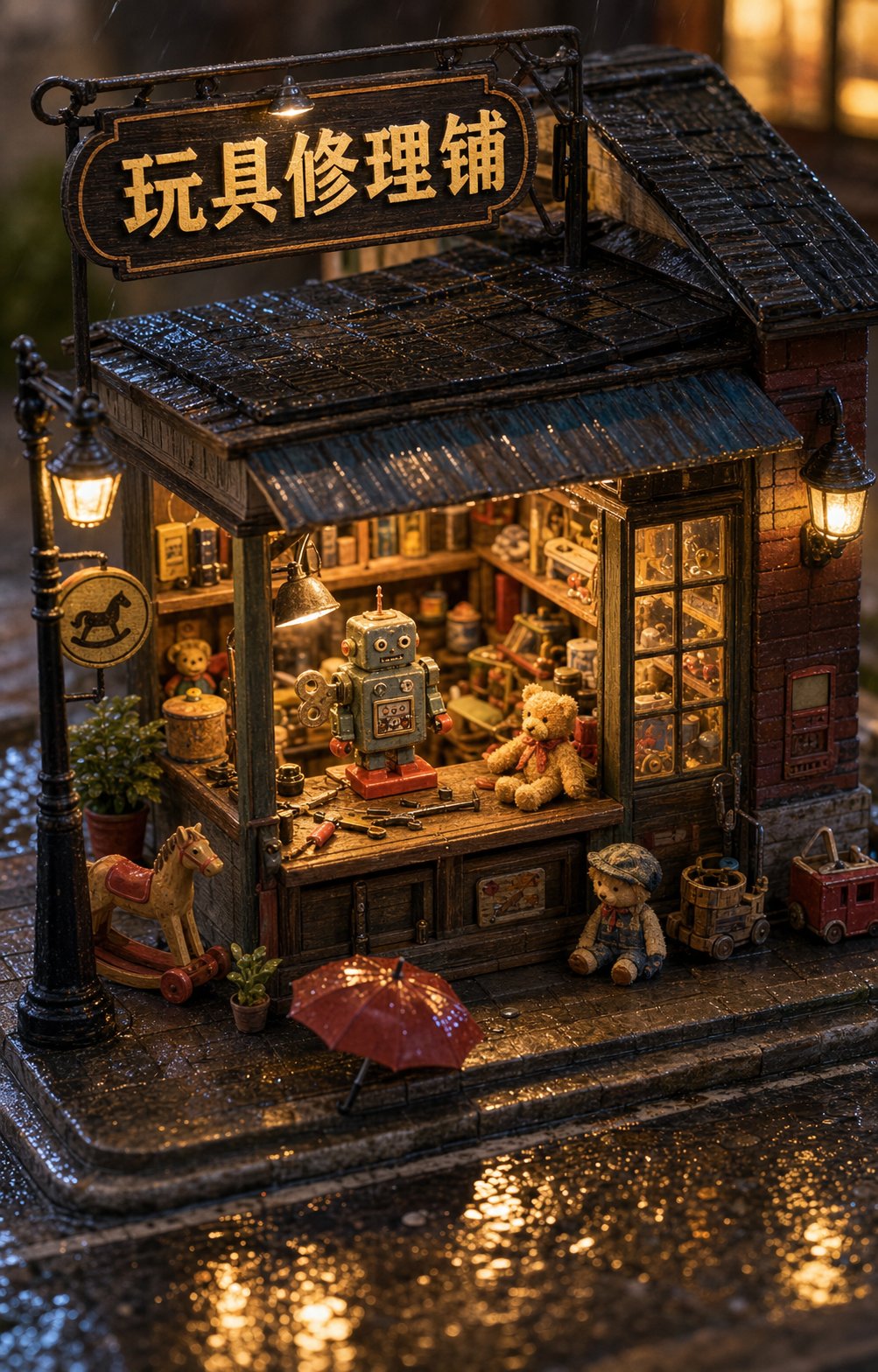 Miniature place dioramas, output 1
