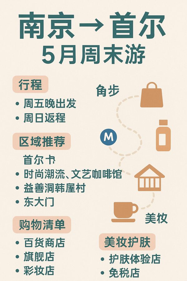 Weekend Seoul travel guide poster