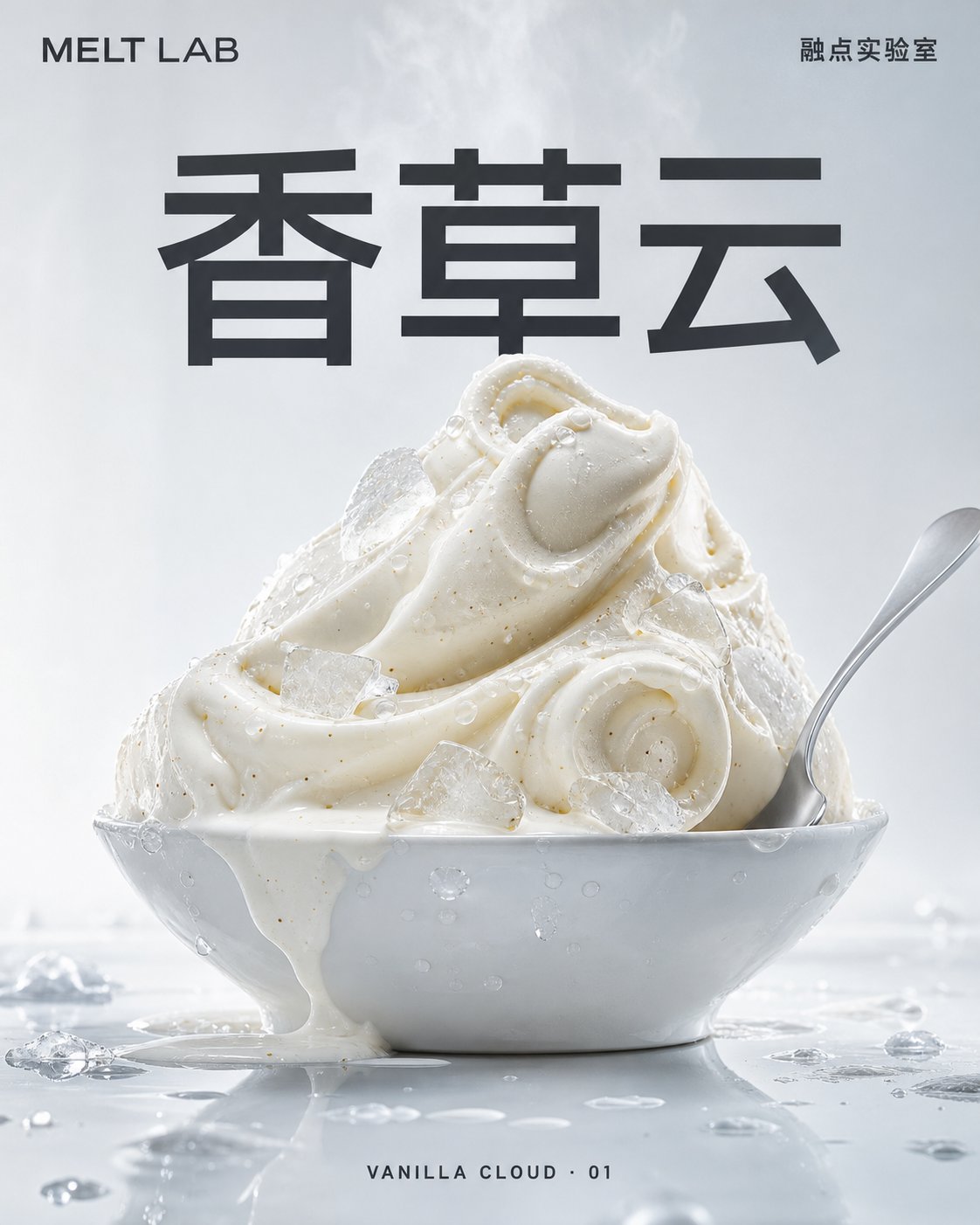 把盛夏味道做成冷感实验海报，作品 1
