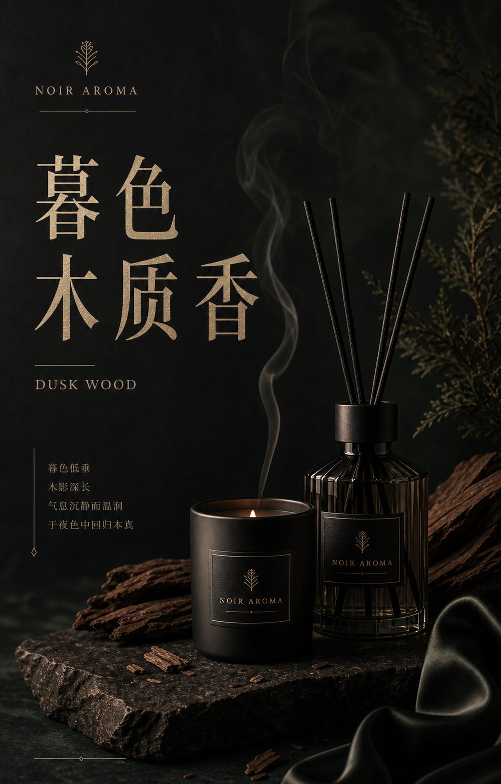 用暗调画面表现香氛层次,作品 1